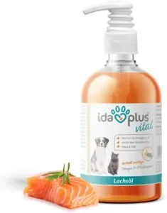 Huile de saumon pour chien, source d’oméga 3 bénéfique aux articulations