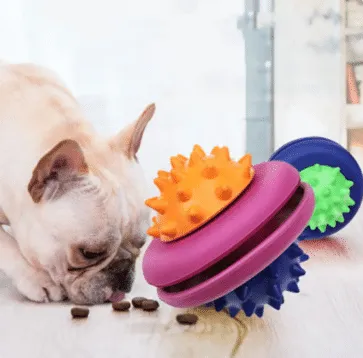 Jouet disque distributeur de nourriture pour chien